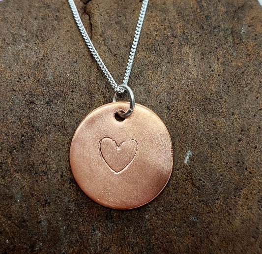 Copper Love Heart Pendant image 0