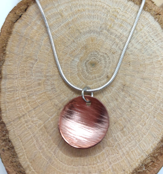 Copper disc pendant image 0