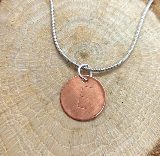 Copper Initial pendant image 0