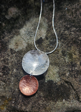 Double Silver and Copper Pendant