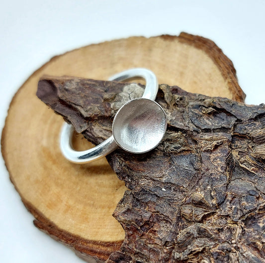 Sterling silver large disc ring image 0